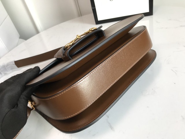 Gucci經典款女包 602204 古馳1955 Horsebit Bag 經典馬銜扣 Gucci爆款女士單肩斜挎包  gqy3911